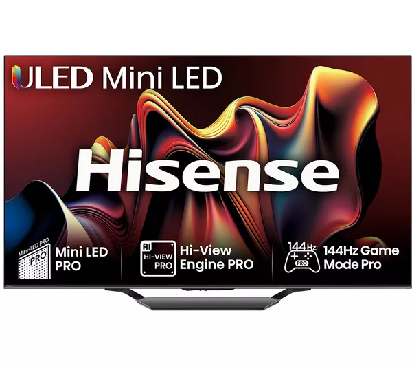 HISENSE 55U7NQTUK 55" Smart 4K Ultra HD HDR Mini LED TV with Amazon Alexa